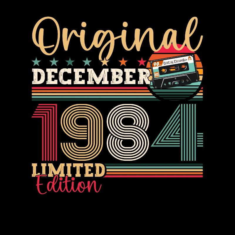 39e anniversaire Cassette décembre Vintage 1984