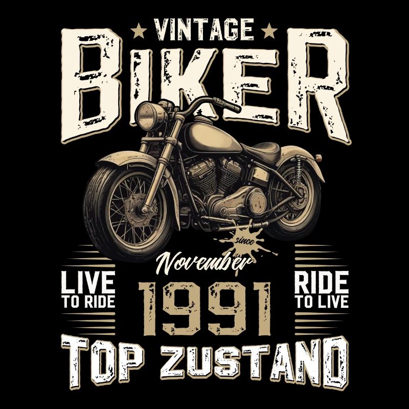 33. Geburtstag Biker November 1991 Motorradfahrer