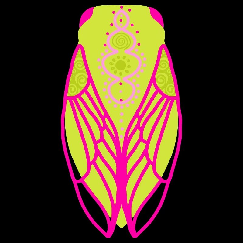 Cigale colorée fluo