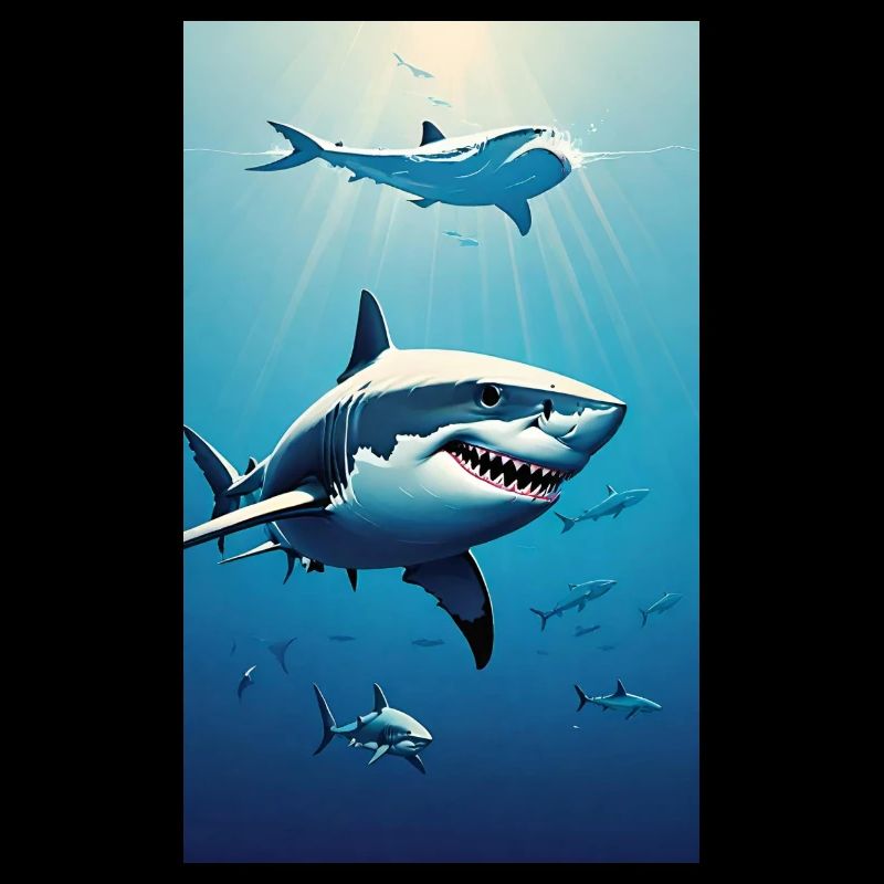 Requin | Grand requin blanc | Créature marine | Poisson