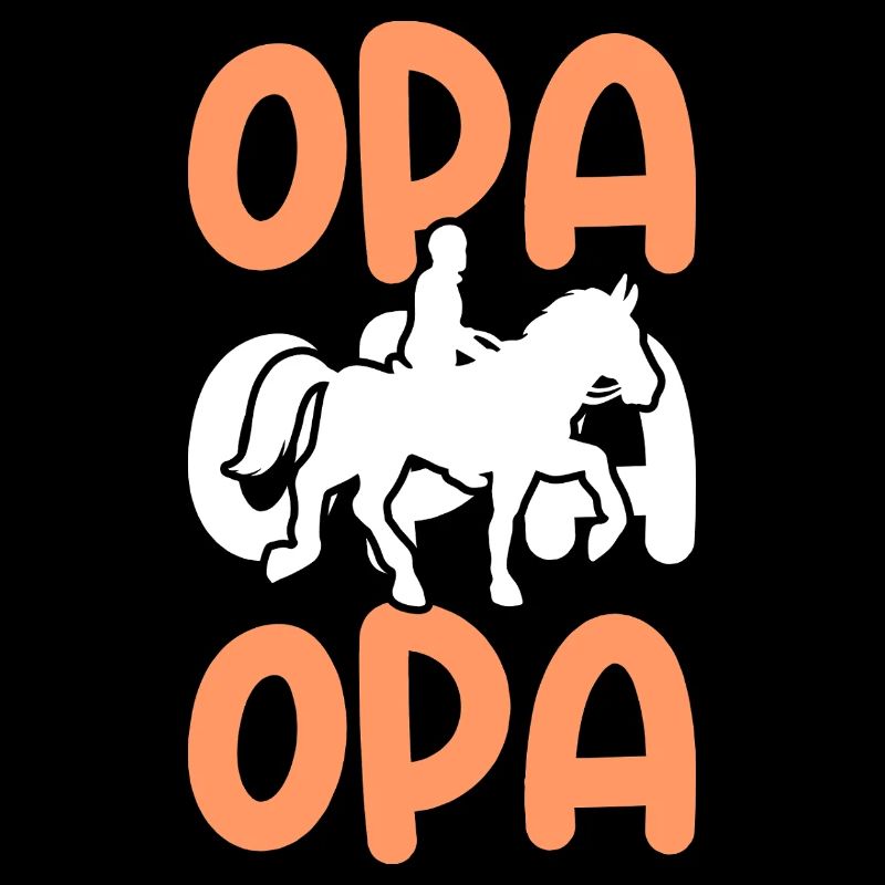 Reiten Opa Pferde