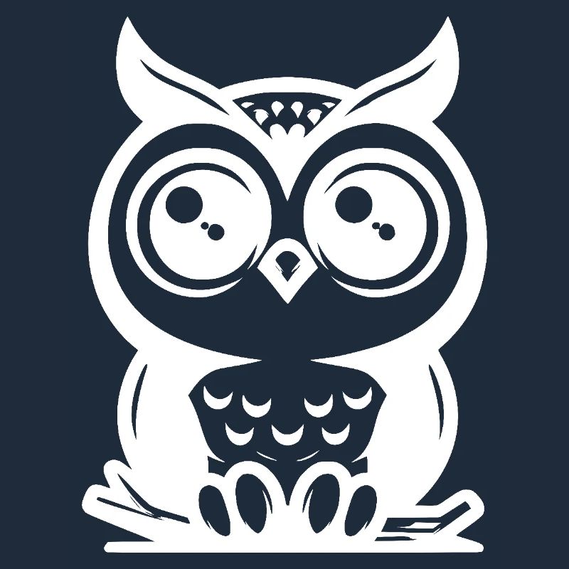 Cartoon-Eule mit großen Augen