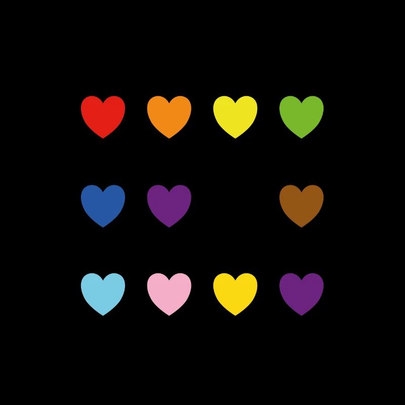 LGBTQ inclusive pride colors hearts SAFE SPACE