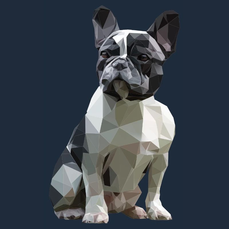 Bouledogue français Low Poly Design