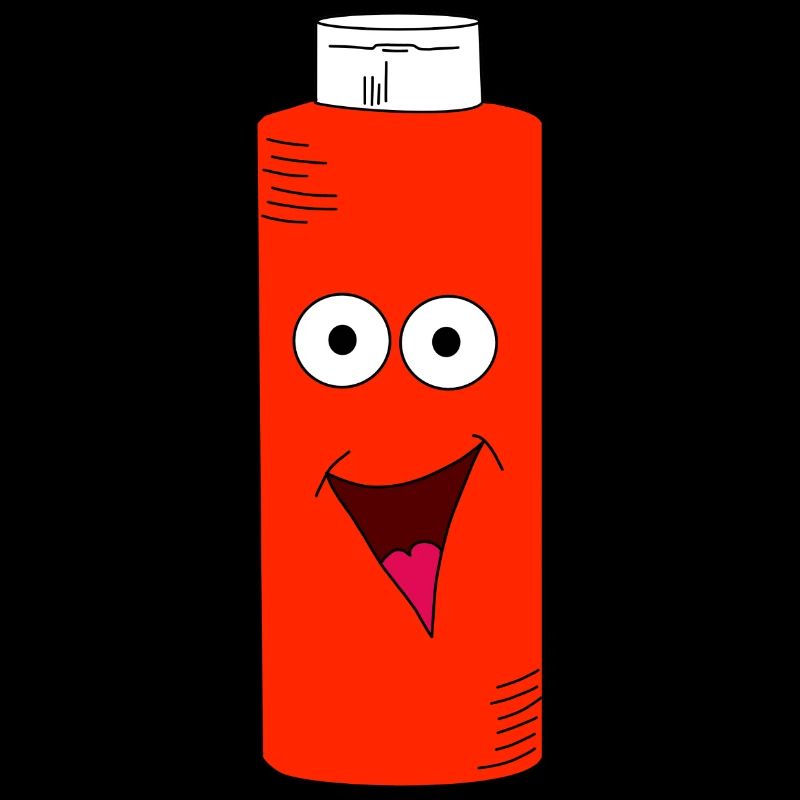 Bouteille de ketchup avec visage