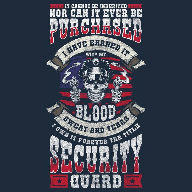 Ochroniarz budynku sarkazm obserwuje