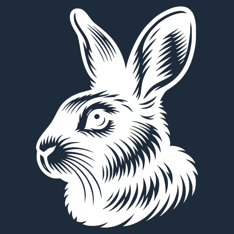 Little cute bunny with big ears