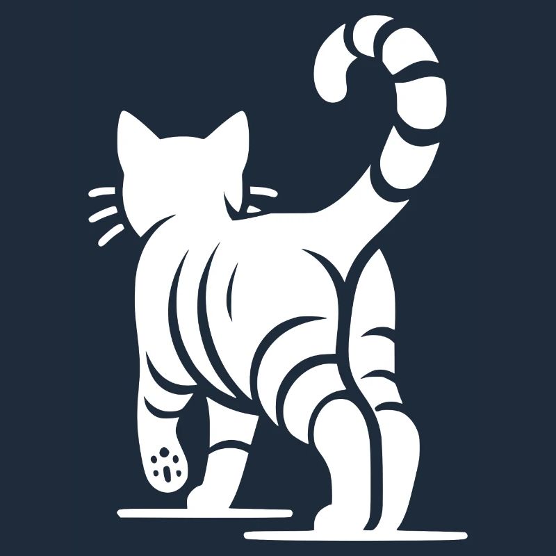 Chat géométrique à rayures
