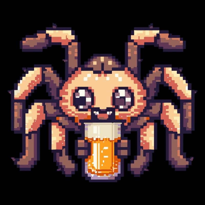 Tarantula Beer Spider Pixel