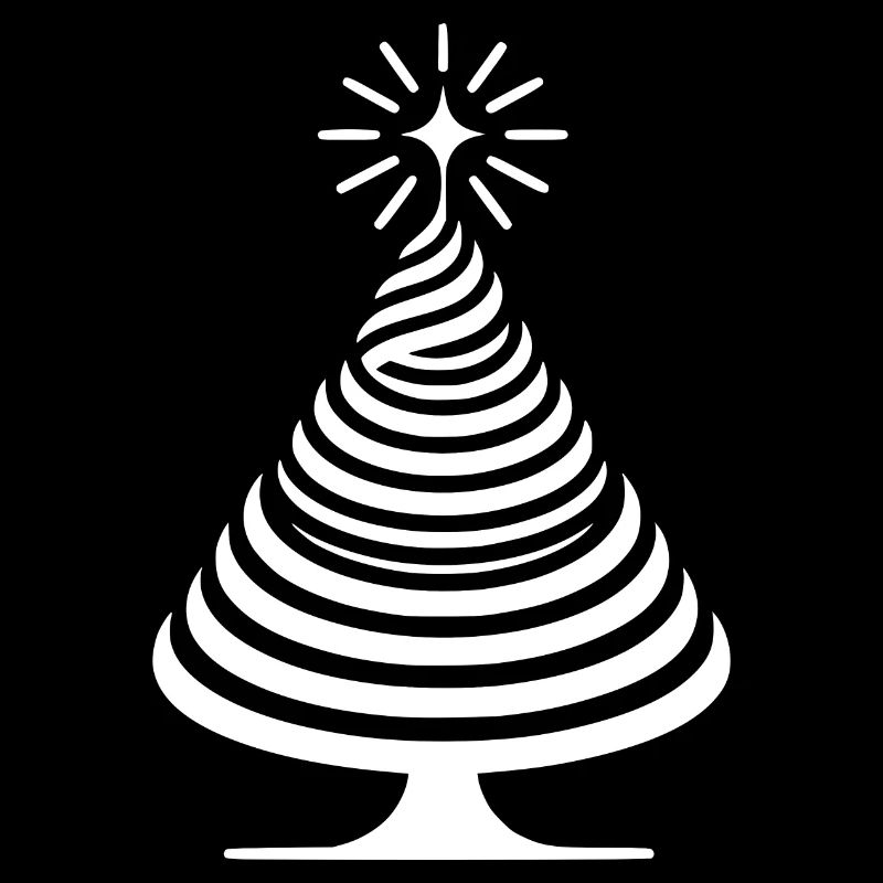 Décoration de sapin de Noël en spirale avec style