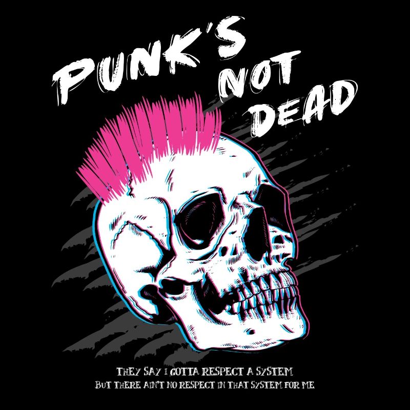 Punks Not Dead - Totenkopf Punk Rock Musik - Alt
