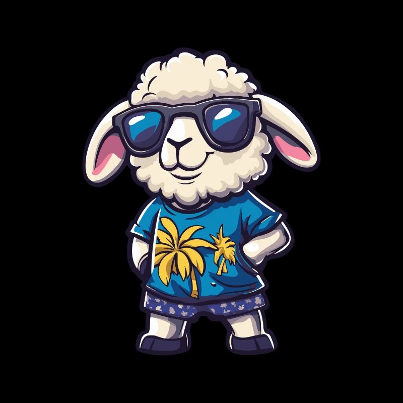 Schaf Comic Cool Sommer
