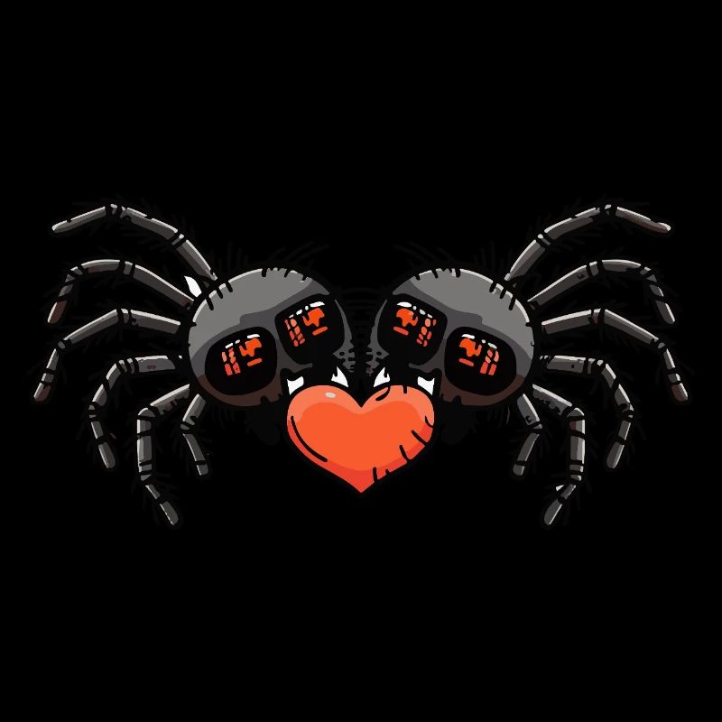 Tarantula Spinne Paar Herz