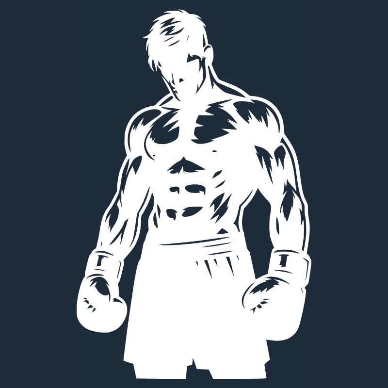 Boxer en mode boxe style ombre vintage