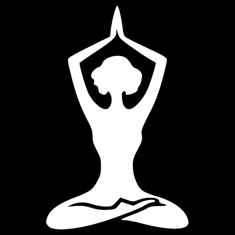 Yoga silhouette with grace and balance in motion