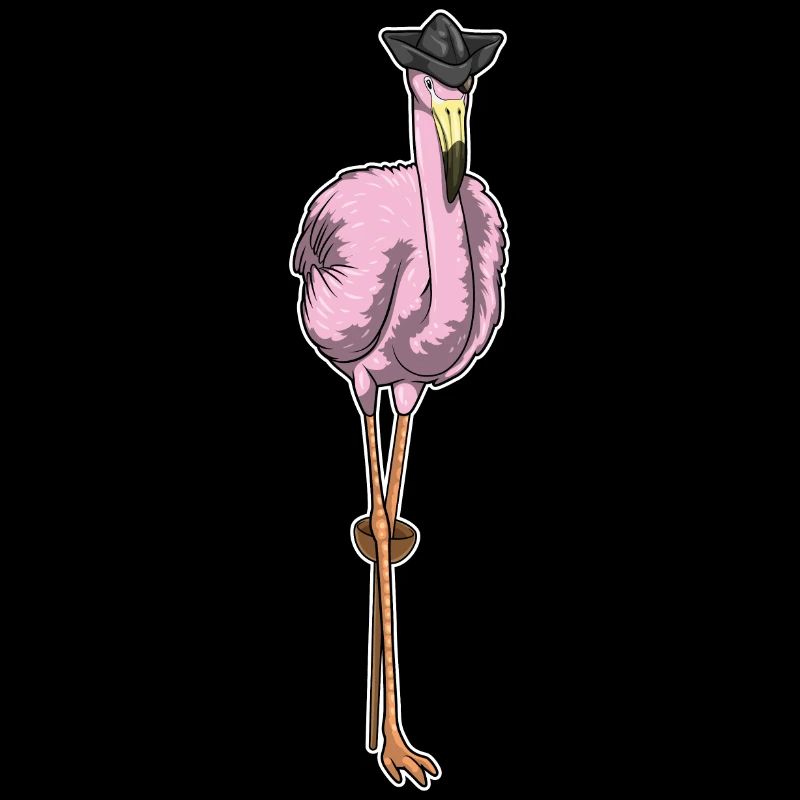 Flamingo Pirat Holzbein
