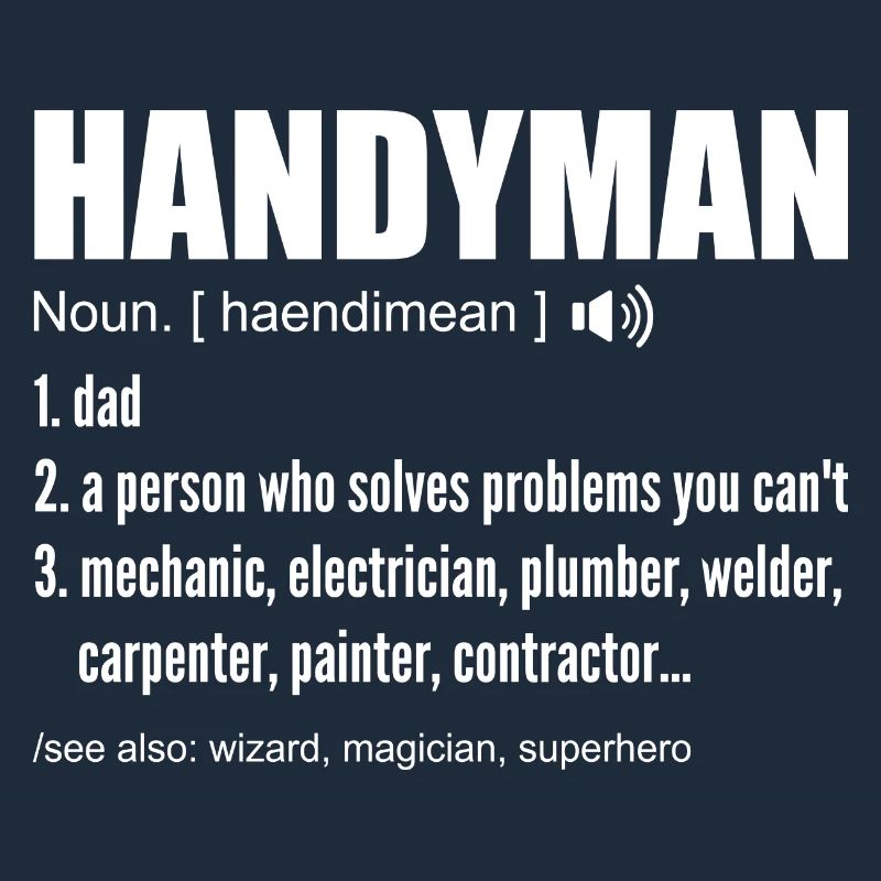 Handyman Definition Funny Dad Handyman Fathers Day