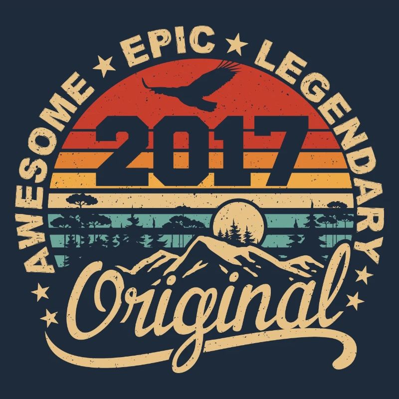 Original 2017 Geburtstagsgeschenk 2017 Retro 2017