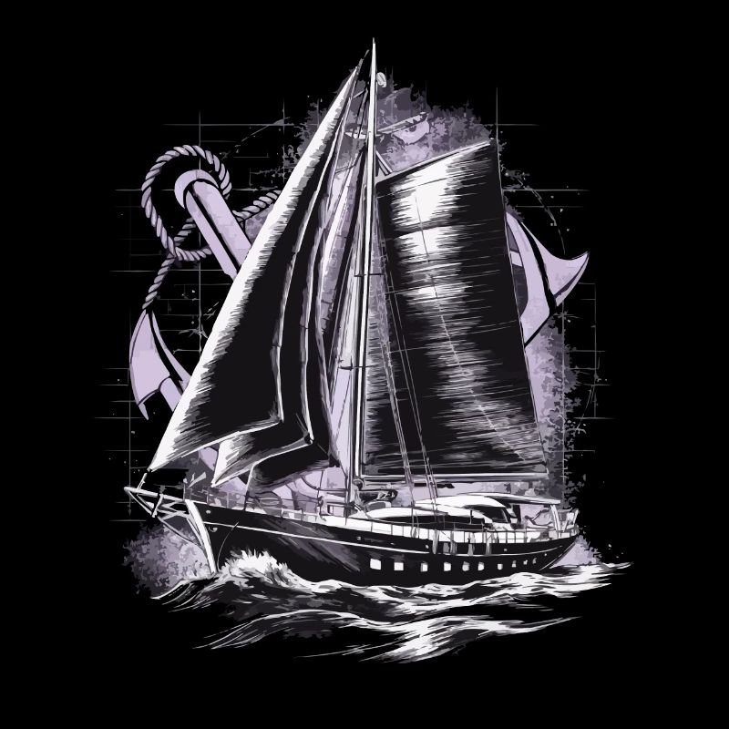 Segelboot mit Anker Geschenk