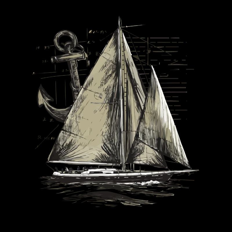 Segelboot mit Anker Geschenk