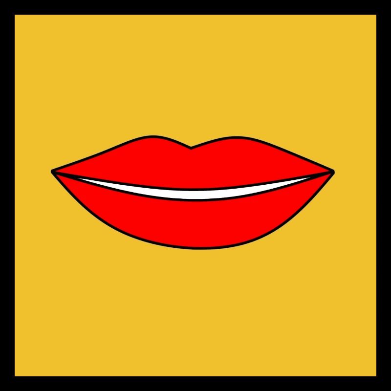 Pop Art lèvres rouge à lèvres affiche cadeau coloré