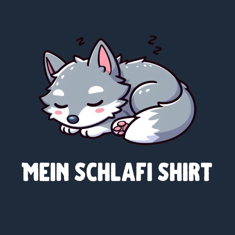 Cute Little Sleeping Wolf