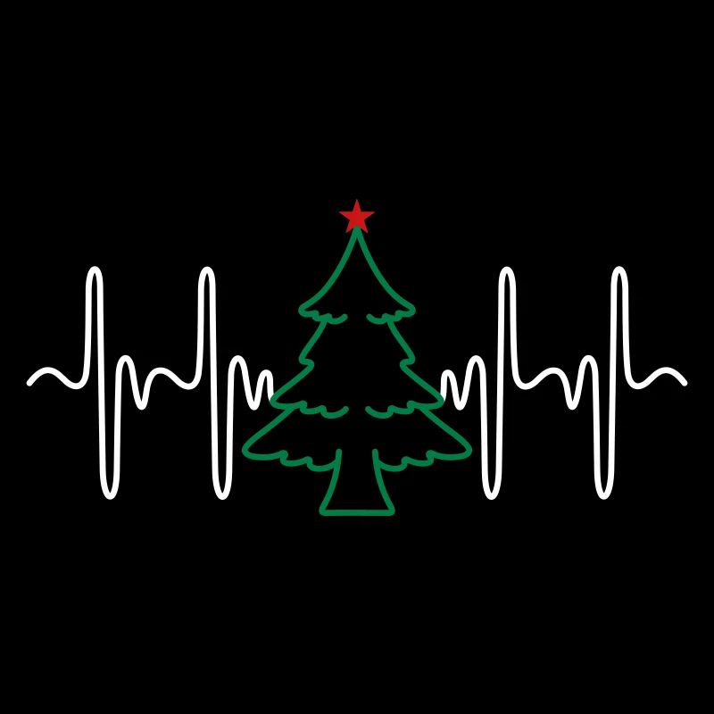 Sapin de Noël Heartbeat (couleurs modifiables)