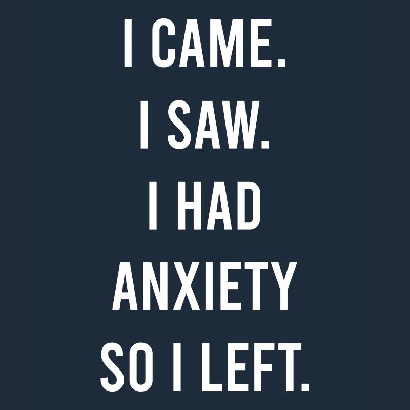 Je suis venu, j’ai vu, j’avais de l’anxiété, j’ai quitté l’humour introverti