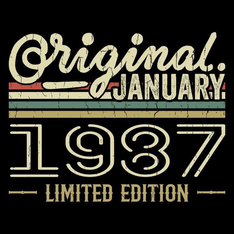 Janvier 1987 anniversaire Janvier 1987 cadeau 1987