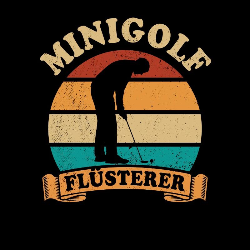 Minigolf Flüsterer - Retro - Vintage - Silhouette