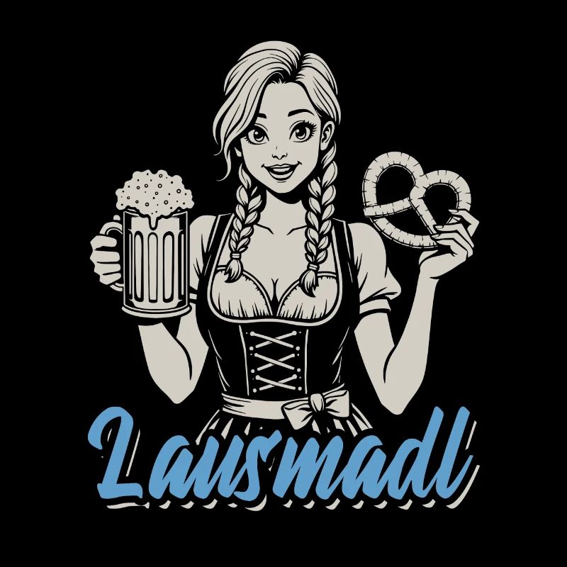 Lausmadl - Madl im Dirndl - Bier und Bretzel