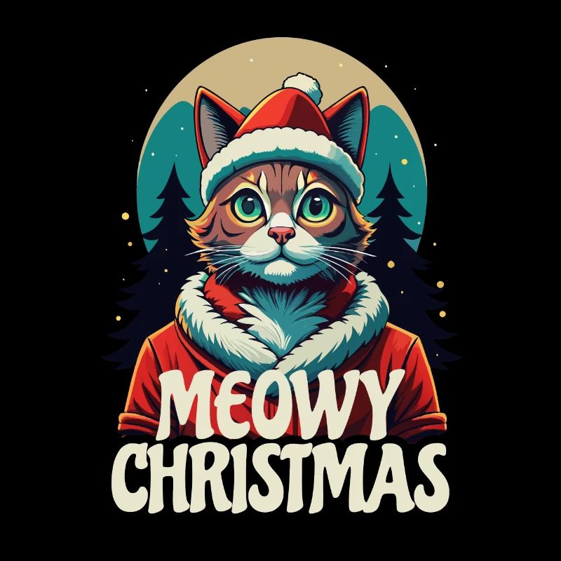 Meowy Christmas - Gift with Cat