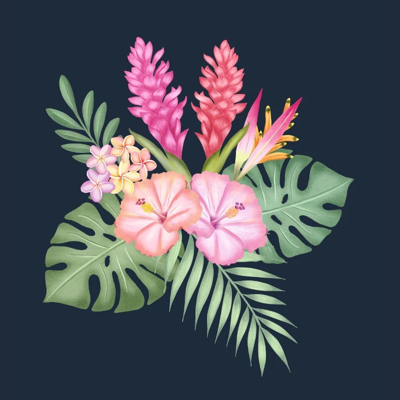 Salutation des fleurs tropicales