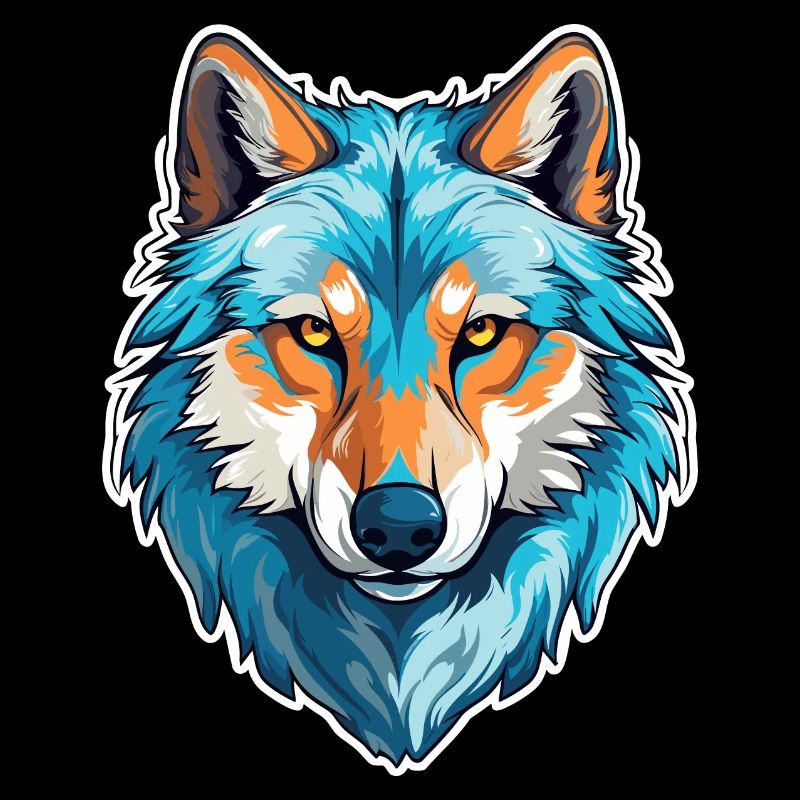 Wolf costume blue wolf head werewolf and