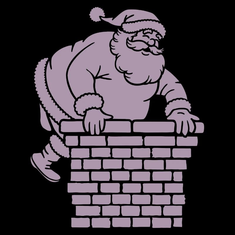 Weihnachtsmann Silhouette Minimalistisch