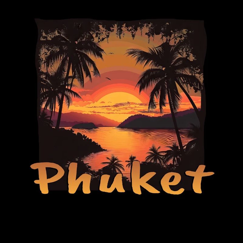 Phuket Thailand Sunset Vacation Grunge