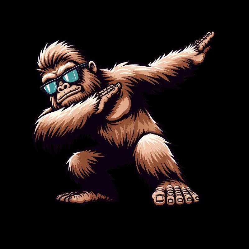 Bigfoot Dabbing with Sunglasses