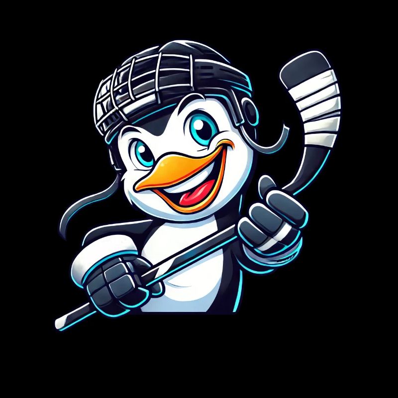 Pinguin Eishockeyspieler lustiges Eishockey Design
