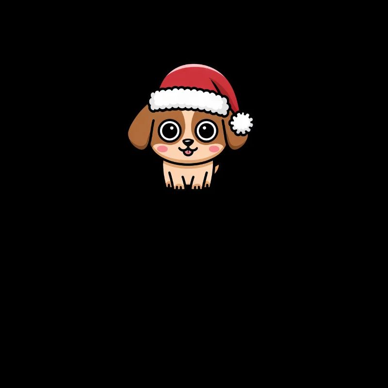 Süßer Chibi Mops Weihnachten Cartoon Hund