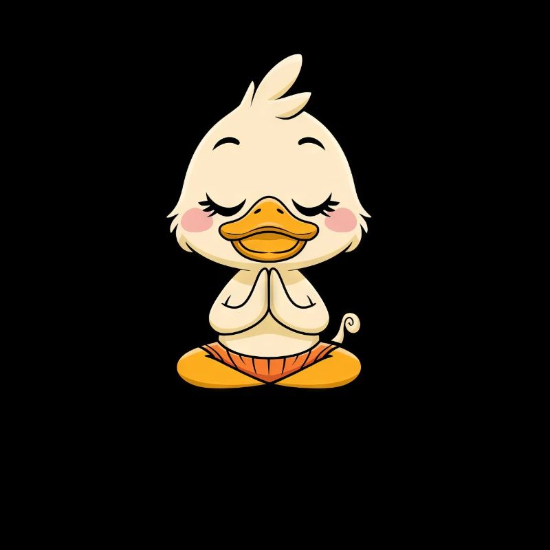 Meditating Duck Inner Peace Yoga Relaxation Rel