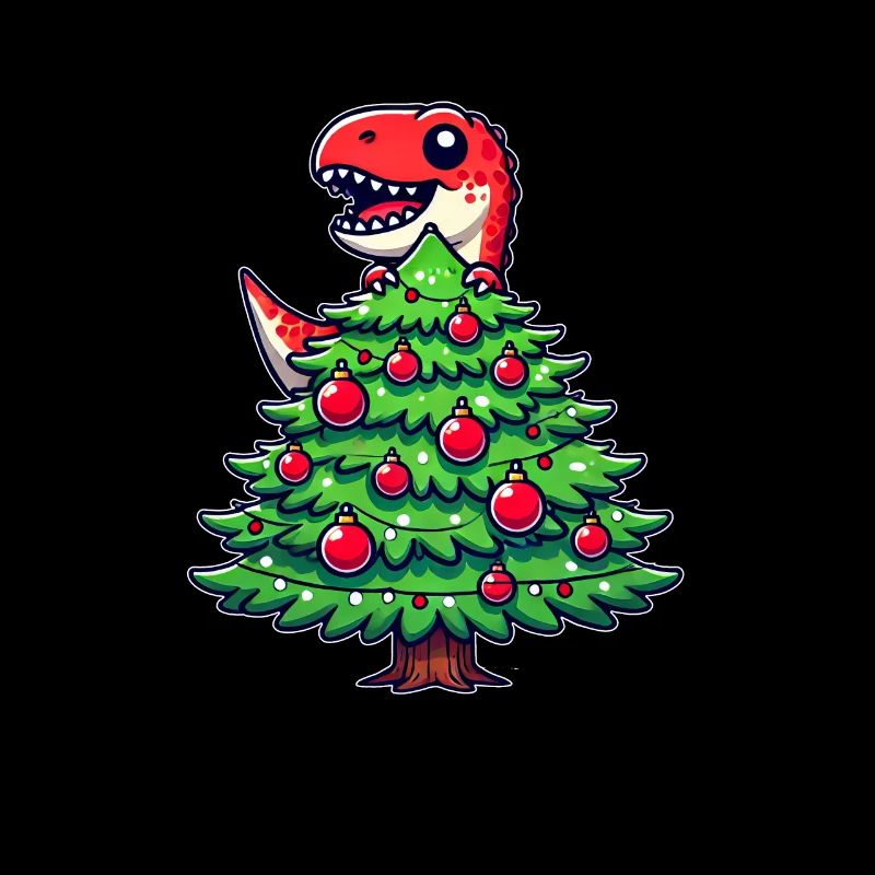 Bande dessinée mignonne T-Rex Noël