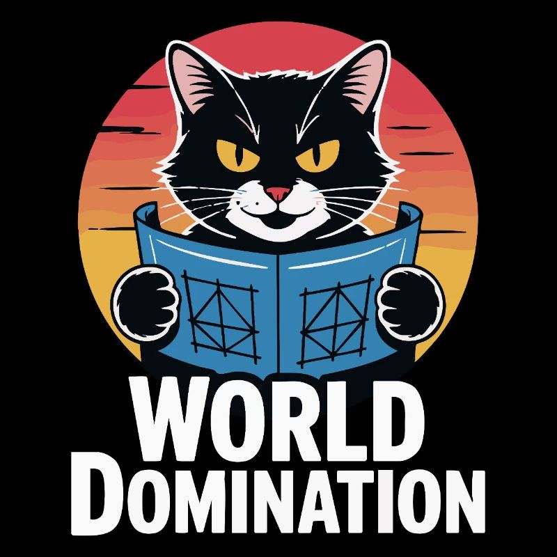 Domination mondiale – un chat avec de grands projets