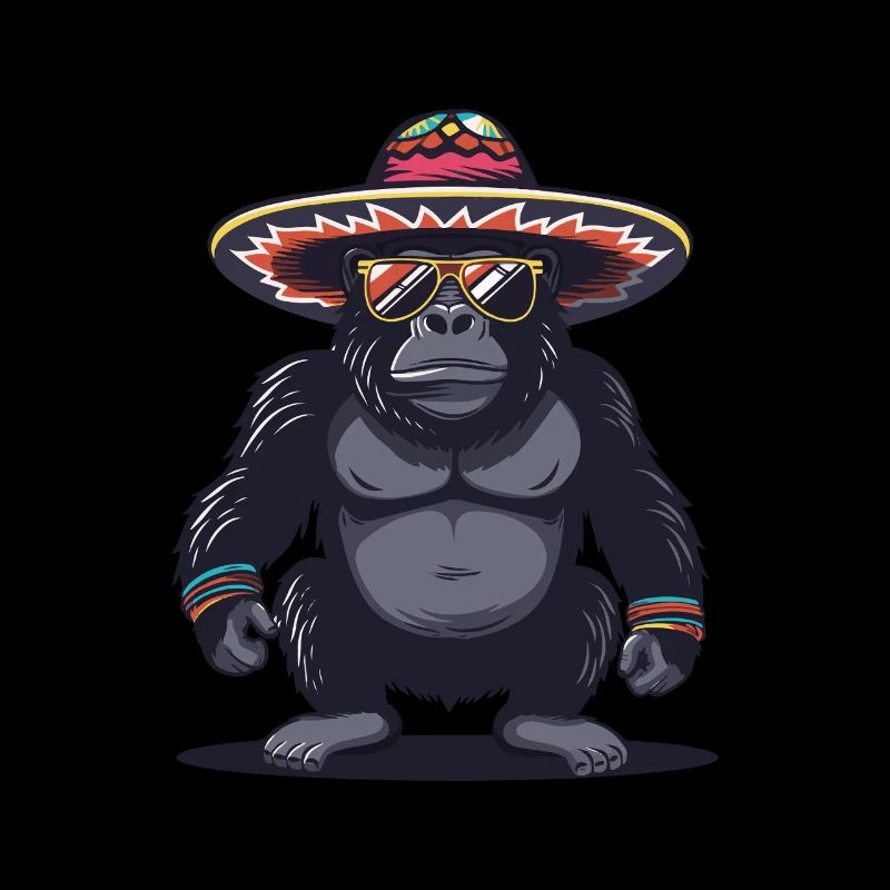 Gorilla Comic Funny Sombrero