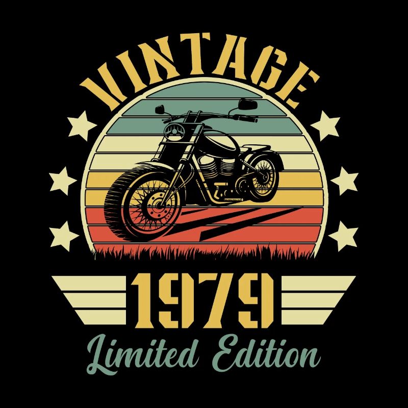 Vintage 1979 Retro Motorcycle Birthday Gift