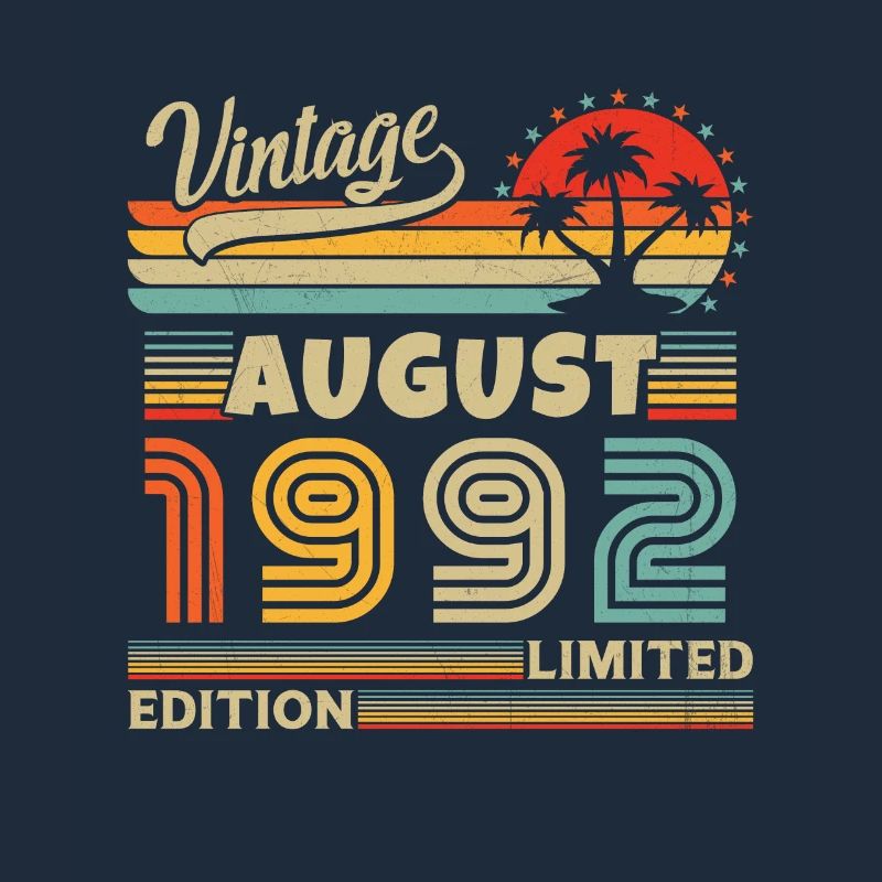 Vintage August 1992 Retro Geburtstagsgeschenk