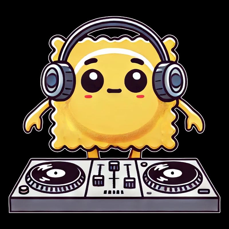 Raviolis DJ Techno Musique Raver Disco Musicien Danse