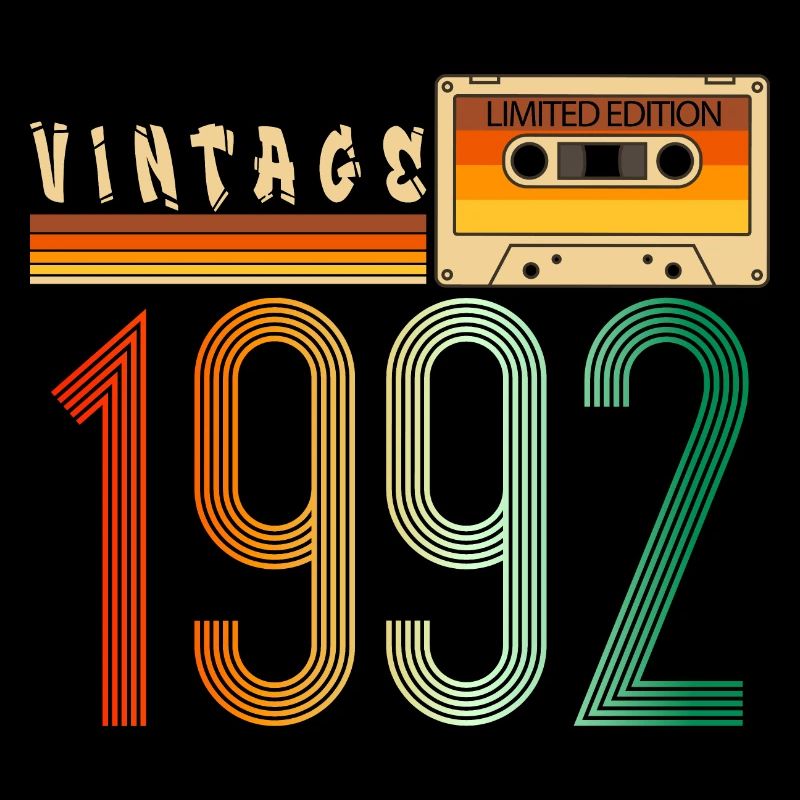 Year 1992 Old School Cassette Music Retro