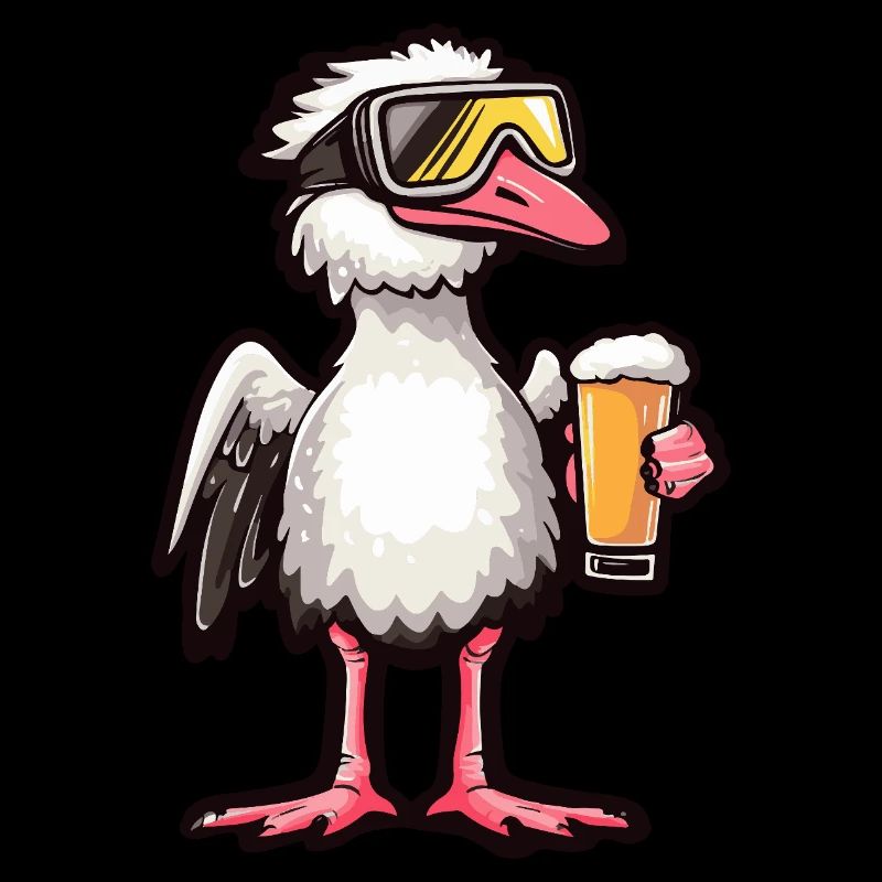 Strauß Apres Ski Bier Comic