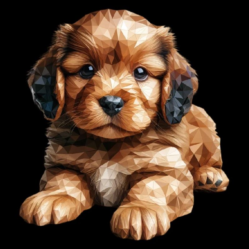 Polygone de chiot mignon