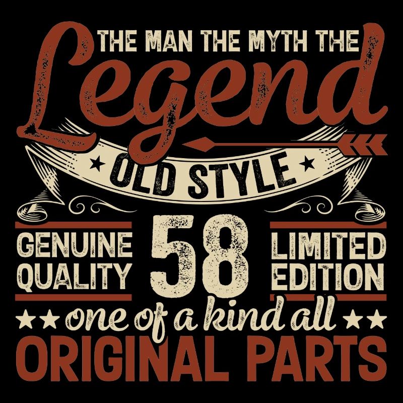 58 years old, legends 1966 vintage 1966 anniversary